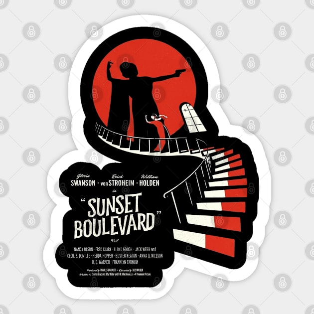 Sunset Boulevard Sticker by Timeless Chaos